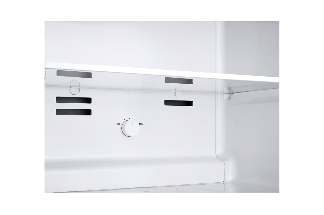 Handle view of 217L Top Freezer Refrigerator Essence Matte Black with LinearCooling and Deodorizer.